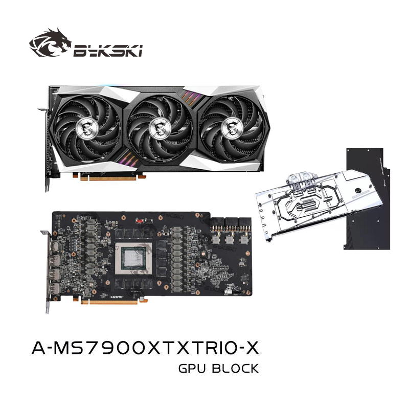 Amd Vga Rx 7900 Xtx - Bykski A-MS7900XTXTRIO-X Water Block Use for