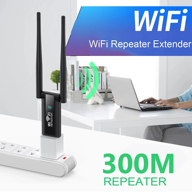 Wifi Range Extender - KEBIDUMEI 300Mbps USB Wireless WiFi Signal