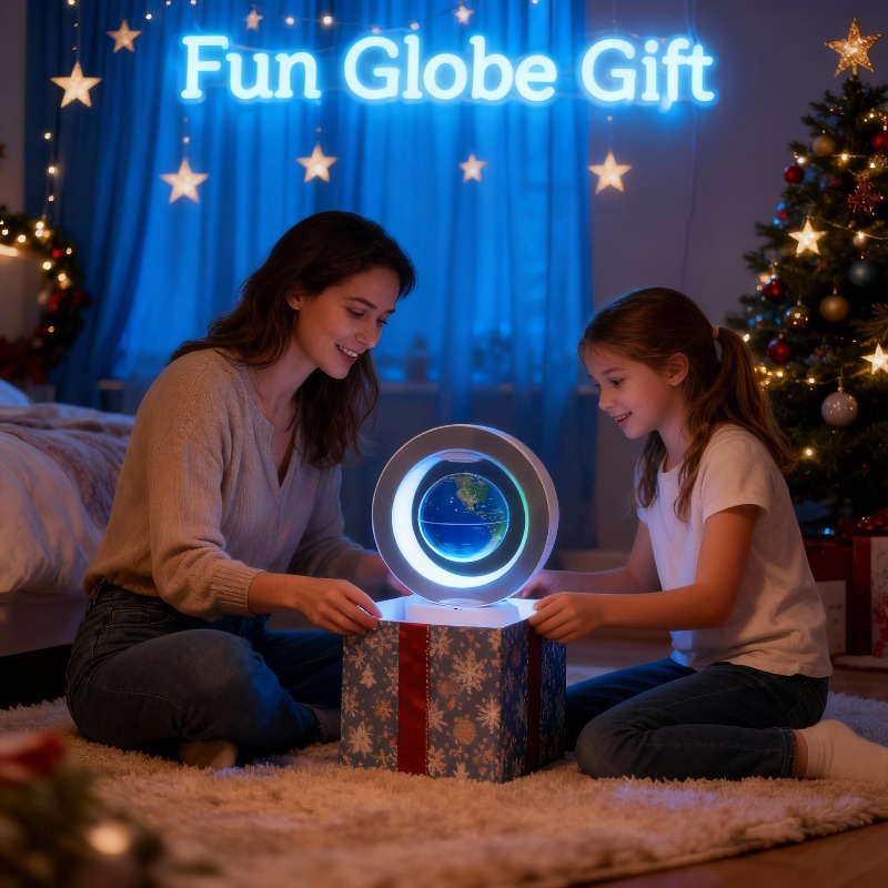 Office Tech Gifts For Men - Levitating Globe Bluetooth Speaker Floating Lamp