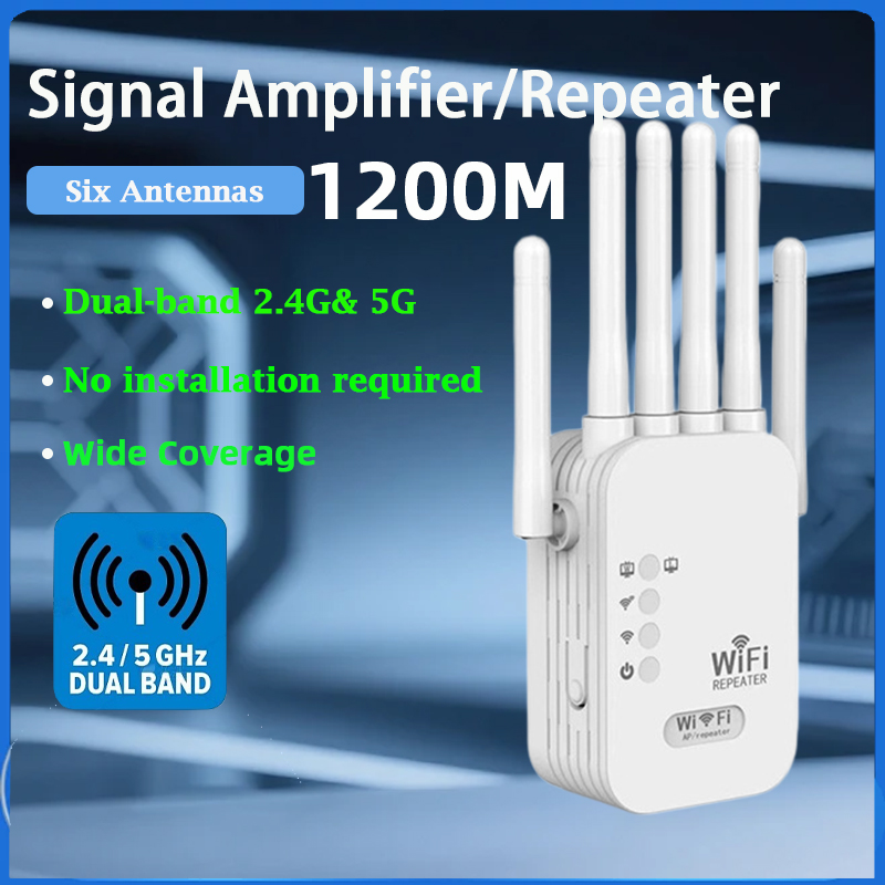 Wifi Range Extender - KATORD 1200Mbps Wireless WiFi Repeater 2.4G&5G