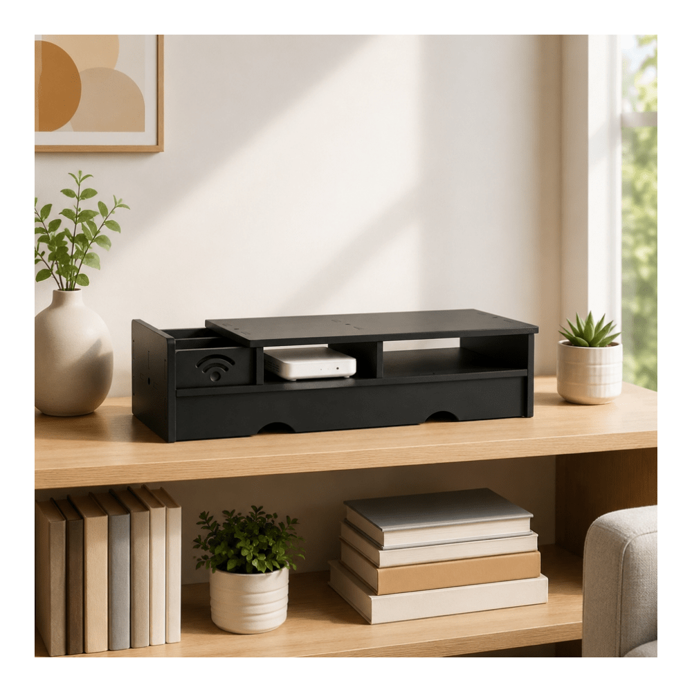 Black Matte WiFi Router Storag - огляд і ціна Office Tech And Space