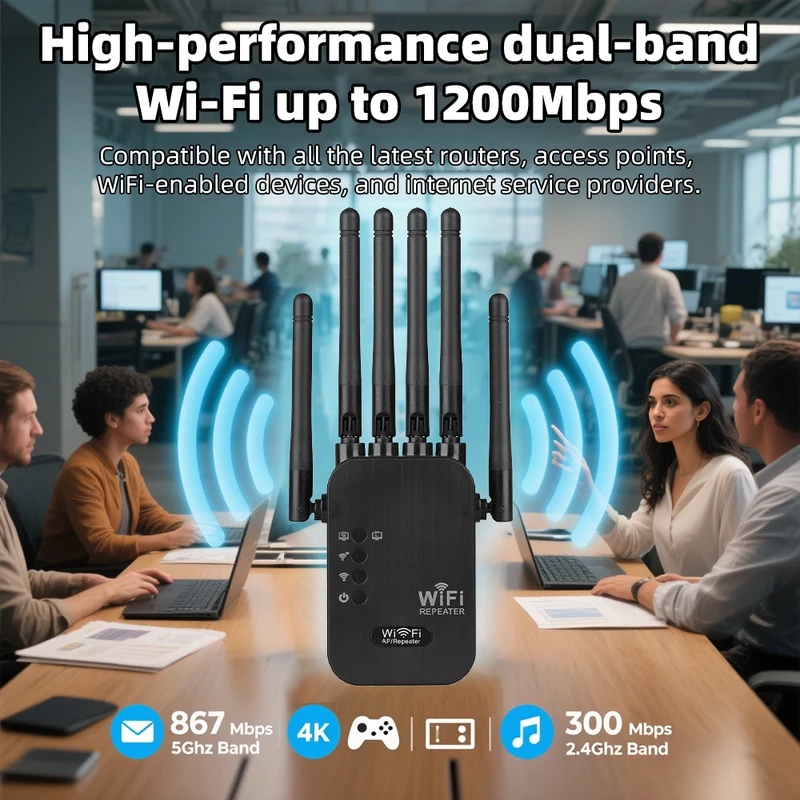Wireless 5G WiFi Repeater 1200 - огляд і ціна Wifi Range Extender