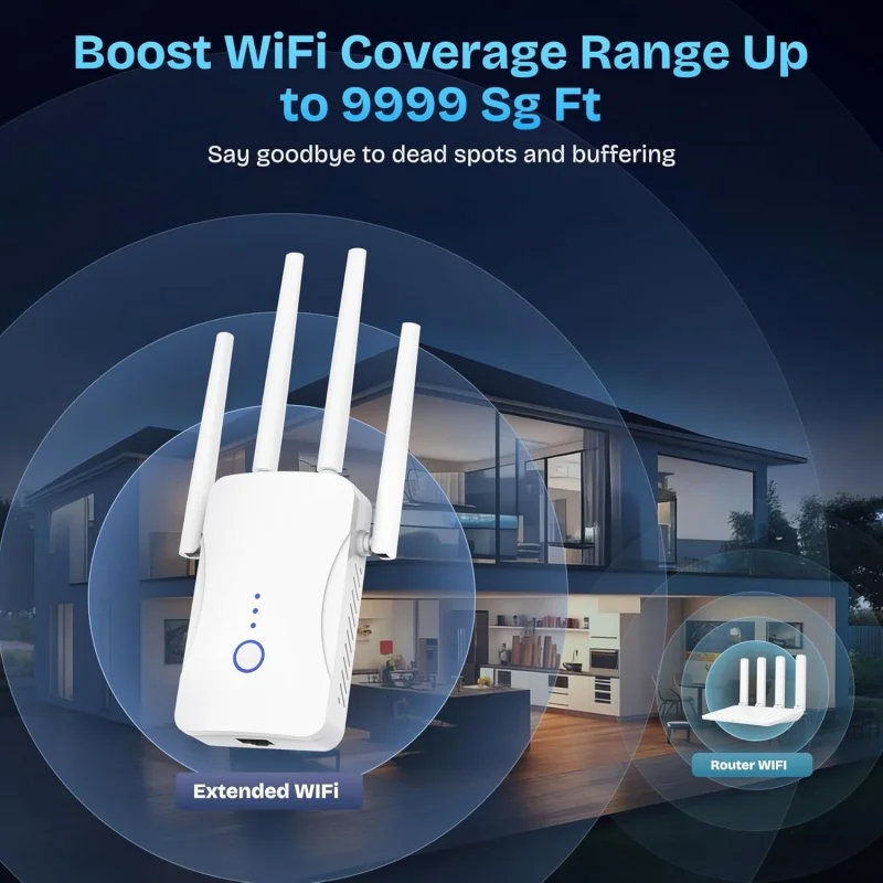 2.4G/5GHz Dual Band WiFi Repea - огляд і ціна Wifi Range Extender